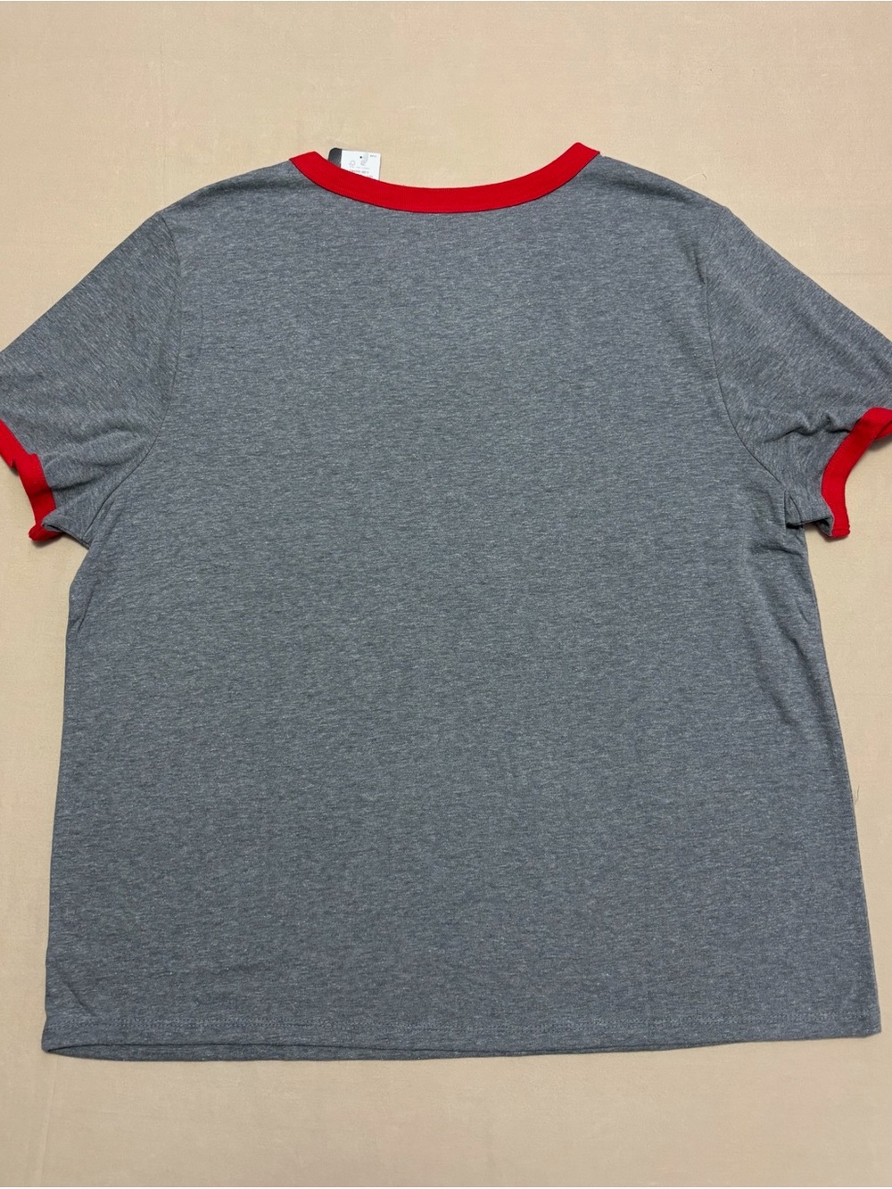 NWT NFL Kansas City Chiefs Women's Gray Short Sleeve Tee Red Trim Size Large - Picture 6 of 6